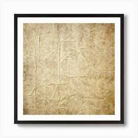 Abstract Pattern Swirling Across Vintage Crumpled Paper Textures Of Both The Creases And Paper Fibe (5) Art Print