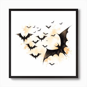 Bats Flying 1 Art Print