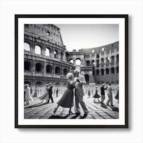 Dancers In Rome Art Print