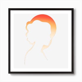Silhouette Of A Woman 2 Art Print