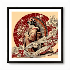 Creativel Geisha Illustration 191 Art Print