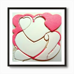 Heart Shaped Cookies 3 Art Print