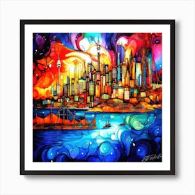 Cityscape Australia - Skyline Horizon Art Print