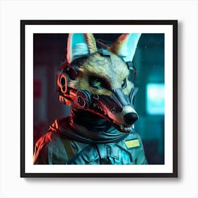 Fox Mask 9 Art Print