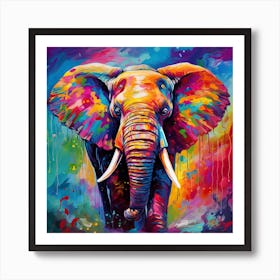 Elephant Painting 8 Art Print