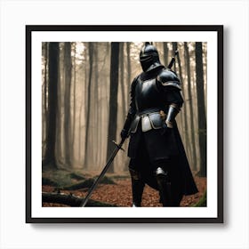 Knight With Long Sword Art Print