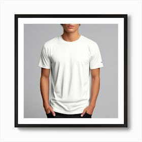 Mock Up Tshirt Blank Plain Cotton Unprinted Simple Minimalist Canvas Customizable Basic (25) Art Print