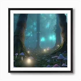 A Mysterious Enchanted Forest Shrouded Image 2 Art Print