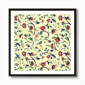 Floral Dream London Fabrics Floral Pattern 4 Art Print