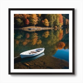 Boat On The Lake Art Print