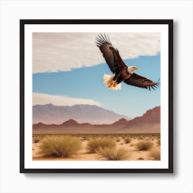 Bald Eagle In The Desert Art Print