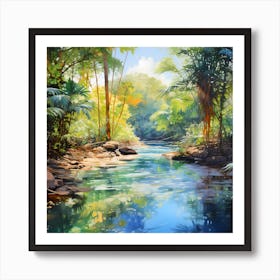 Blossoms on the Riverside Canvas Art Print