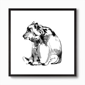 Sitting Bear 2 Art Print