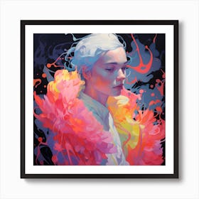 Fluro Fluid Splendor 03 Art Print