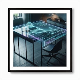 Futuristic Desk 2 Art Print