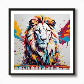 Colorful Lion Art Print