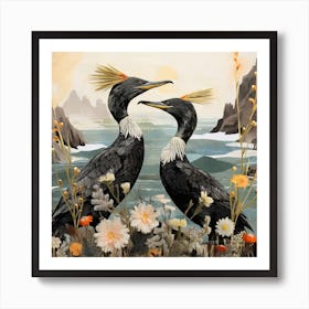 Bird In Nature Cormorant 4 Art Print