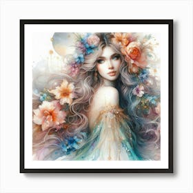 Portrait of a radiant woman 7 Art Print