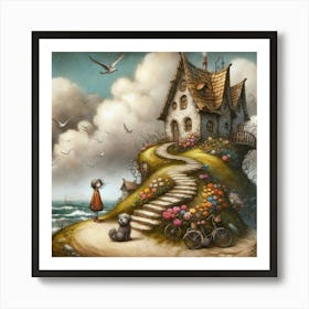 'The House On The Hill' Art Print