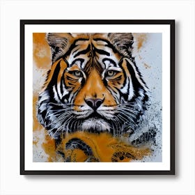 Tiger Splash Art Print