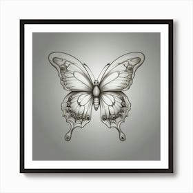 Butterfly Tattoo Design Art Print