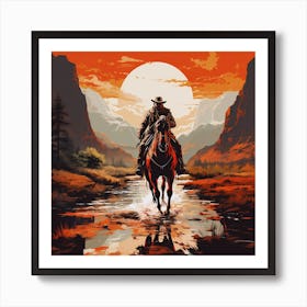 Cowboy Canyon Art Print