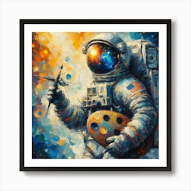 Astronaut Painting 3 Art Print