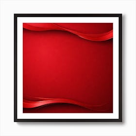 Red Abstract Background Art Print