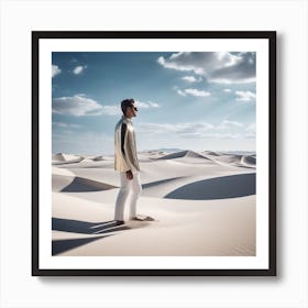 Man In The Desert 77 Art Print