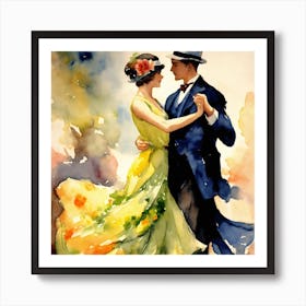 Ballroom Dancers Art Print