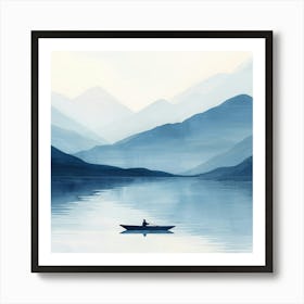 Man In A Boat Art Print