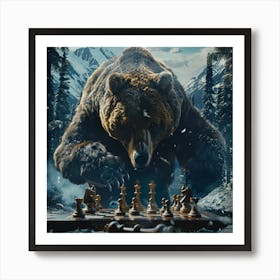 Bear Chess Art Print