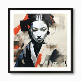 Artjuicebycsaba Close Up Style Minimalist Zen Japanese Noh Thea 287184b5 E35d 4d29 87f1 C10237146747 Denoised Upscaled X4 Art Print