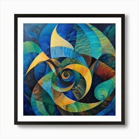 Matisse Inspired Abstract Artwork Art Print