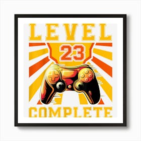 Gamer Gamer Controller 23rd Birthday Level 23 Art Print