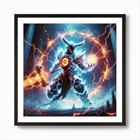 Core Guardian Energy Strike Art Print