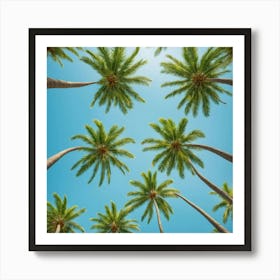 Palm Trees In The Sky Art Print