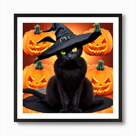 Witch Cat Art Print