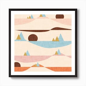 Abstract Mountains Art Print