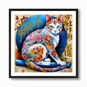 Tattoo Cat Art Print