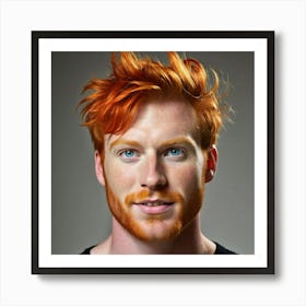 Male Ginger Hair Man Redhead Unique Distinctive Fiery Vibrant Bright Bold Striking Stando (2) Art Print