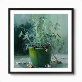 Green Plant In A Pot Art Print