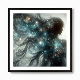 Woman In Space 2 Art Print