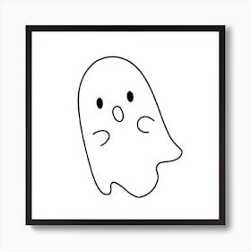 Ghost Drawing Art Print