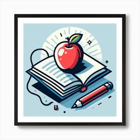 Books Design Collection Cartoon Reading Book Book Collection (14) Art Print