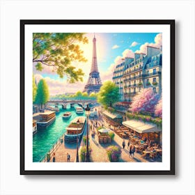 Paris Eiffel Tower Art Print