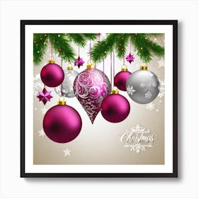 Christmas Ornaments 87 Art Print