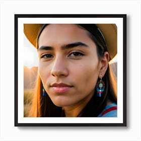 Young Woman With Earrings Art Print