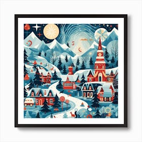 Christmas Village 23 Art Print