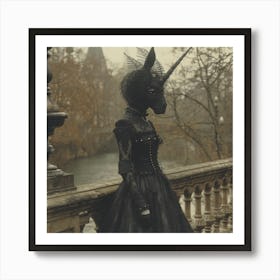 Gothic Unicorn Art Print